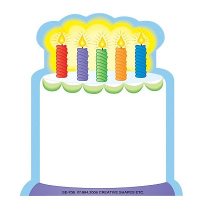 Creative Shapes Etc. - Mini Notepad - Birthday Cake Image 1