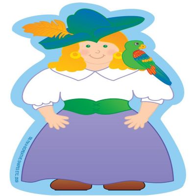 Creative Shapes Etc. - Mini Notepad - Pirate/girl Image 1