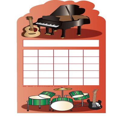 Creative Shapes Etc. - Personal Incentive Chart - Musical Instruments Image 1