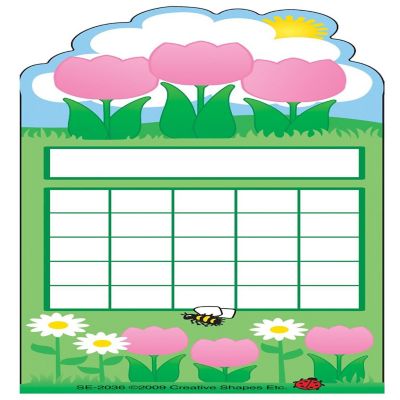 Creative Shapes Etc. - Personal Incentive Chart - Spring Flower Image 1