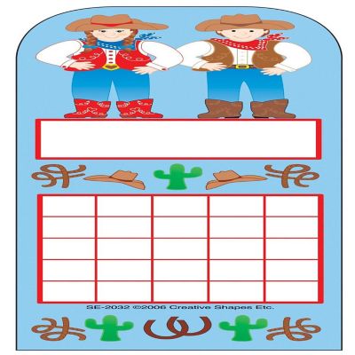 Creative Shapes Etc. - Personal Incentive Chart - Western Image 1