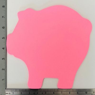 Creative Shapes Etc. - Pig Single Color Super Cut-outs- 8&amp;#8221; X 10&amp;#8221; Image 1