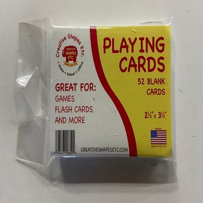 Creative Shapes Etc. - Playing Cards - 2.5" X 3.5" Blank White Image 1