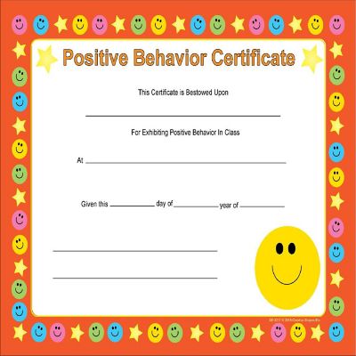 Creative Shapes Etc. - Recognition Certificate - Positive Behavior Image 1