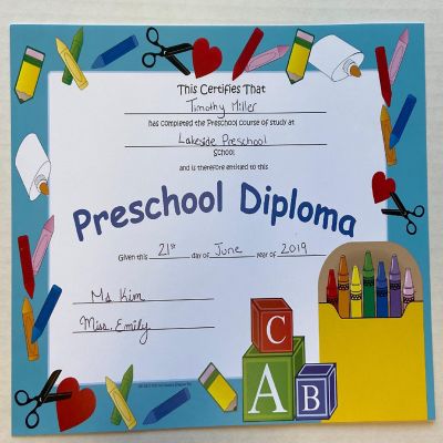 Creative Shapes Etc. - Recognition Certificate - Preschool Diploma Image 1