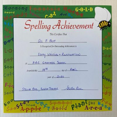Creative Shapes Etc. - Recognition Certificate - Spelling Achievement Image 3