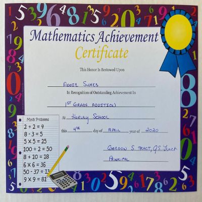Creative Shapes Etc. - Recognition Certificates - Mathematics Achievement Image 3