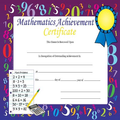 Creative Shapes Etc. - Recognition Certificates - Mathematics Achievement Image 1