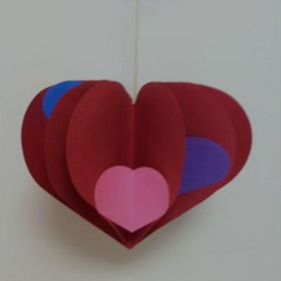 Creative Shapes Etc. - Small Single Color Construction Paper Craft Cut-out - Heart Image 1
