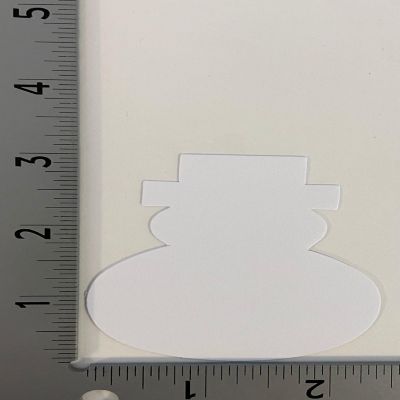 Creative Shapes Etc. - Small Single Color Construction Paper Craft Cut-out - Snowman Image 2