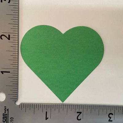 Creative Shapes Etc. - Small Single Color Construction Paper Craft Cut-out - St. Patrick's Day Heart Image 1