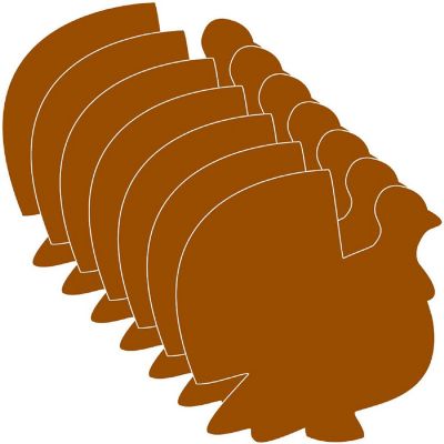 Creative Shapes Etc. - Small Single Color Construction Paper Craft Cut-out - Turkey Image 1