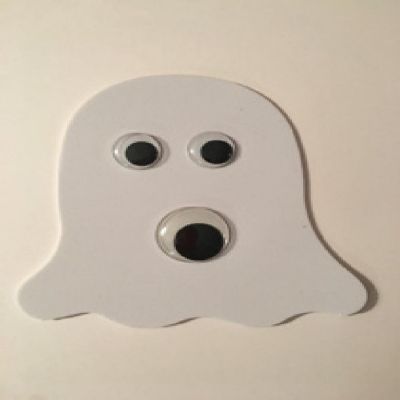 Creative Shapes Etc. - Small Single Color Creative Foam Craft Cut-outs - Ghost Image 1