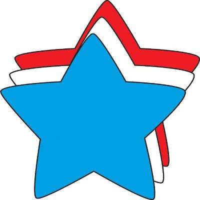 Creative Shapes Etc. - Small Tri Color Creative Foam Craft Cut-outs - Star Image 1