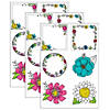 Creative Teaching Press Bright Blooms Doodly Blooms 6" Designer Cut-Outs, 36 Per Pack, 3 Packs Image 1