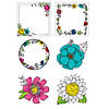 Creative Teaching Press Bright Blooms Doodly Blooms 6" Designer Cut-Outs, 36 Per Pack, 3 Packs Image 1