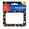 Creative Teaching Press Dots On Black Name Tag/Labels, 36 Per Pack, 6 Packs Image 1