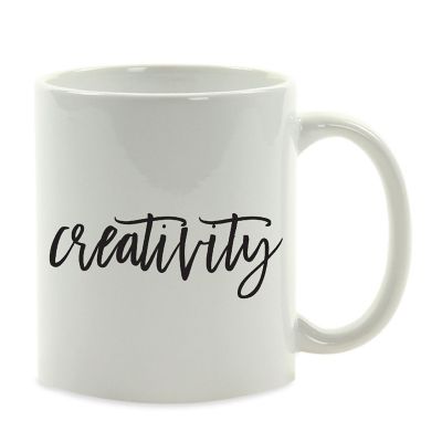 Creativity Black Calligraphy Ceramic Mug Image 2