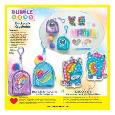 Creativity for Kids Bubble Gems(TM) Backpack Keychain Kit-Pearl Pals Image 1