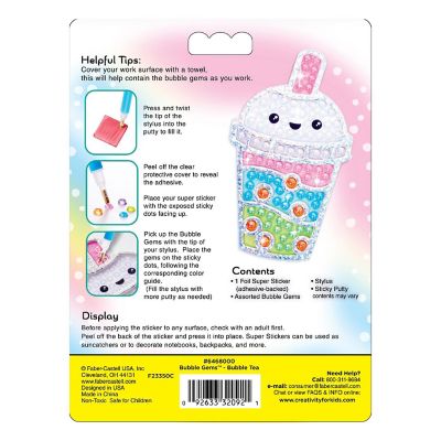 Creativity for Kids Bubble Gems(TM) Super Sticker Kit-Bubble Tea Image 2