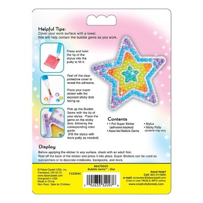Creativity for Kids Bubble Gems(TM) Super Sticker Kit-Star Image 2