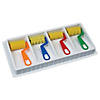 Creativity Street Foam Pattern Rollers and Tray, 4 Assorted Patterns, 8-1/2" Proper 17" Tray, 5 Pieces Image 1