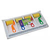 Creativity Street Foam Pattern Rollers and Tray, 4 Assorted Patterns, 8-1/2" Proper 17" Tray, 5 Pieces Image 1