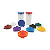 Creativity Street&#174; No-Spill Round Paint Cups with Colored Lids, Round, Colored Lids, 3" Dia., 20 Cups Image 1