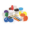 Creativity Street&#174; Paint Cups with Brushes, 10 Assorted Colors, 7-1/4" Brushes & 3" Dia. Cups, 20 Pieces Image 1