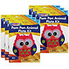 Creativity Street Pom Pon Animal Plate Kit, Owl, 7" x 8" x 1", 6 Kits Image 1