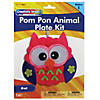 Creativity Street Pom Pon Animal Plate Kit, Owl, 7" x 8" x 1", 6 Kits Image 1