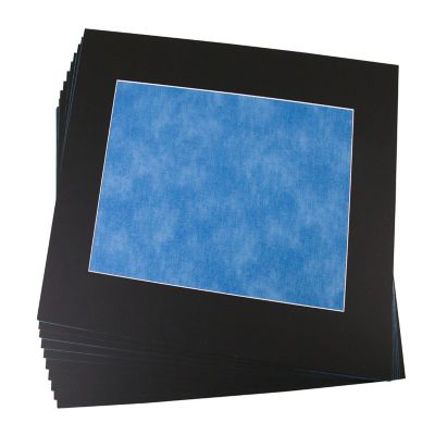 Crescent Premium Pre-Cut Mat, 18 x 24 Inches, Black, Pack of 10 Image 1