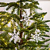 Crocheted Snowflake Cotton Christmas Ornaments - 12 Pc. Image 1