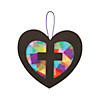 Cross in Heart Tissue Paper Sign Craft Kit- Makes 12 Image 1