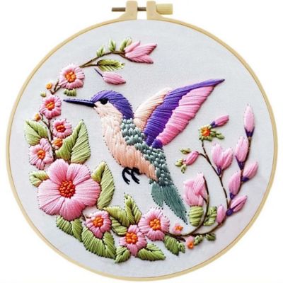Cross Stitch Kits for Beginners Aurora - 20cm with Frame Image 1