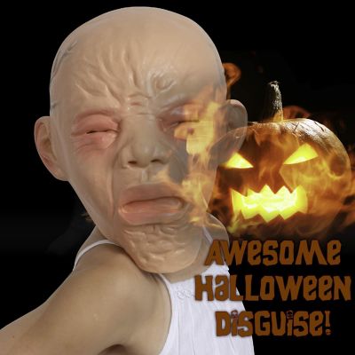 Crying Baby Costume Mask - Angry Crybaby Funny Lifelike Rubber Face Mask Accessories for Costumes for Adults and Children Image 2