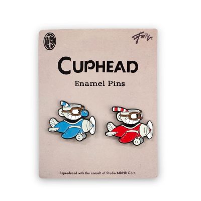 Cuphead & Mugman Collector&#8217;s Edition Planes Enamel Pin Set Image 1