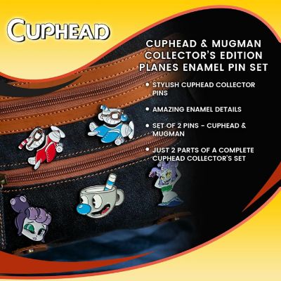 Cuphead & Mugman Collector&#8217;s Edition Planes Enamel Pin Set Image 3