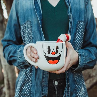 Cuphead Ceramic Coffee Mug and Straw  Holds 20 Ounces Image 3