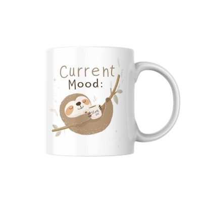 Current Mood_ Sloth Mug by Dancing Littles Jungle Image 1
