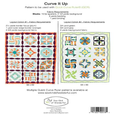 Curve it Up Pattern 2 Layouts Using Quick Curve Ruler by Sew Kind of Wonderful Image 2