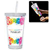 Customizable Clear Acrylic Insertable Reusable Plastic Tumbler - 16 Oz. Image 1