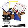 Customizable Handheld Whiteboards with Clear Dry Erase Sleeves & Markers, Class Set of 12 Image 1