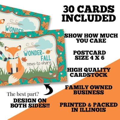 Cute Fall Fox Teacher Mail for Students by AmandaCreation 30ct Image 1