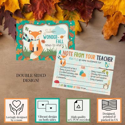 Cute Fall Fox Teacher Mail for Students by AmandaCreation 30ct Image 2