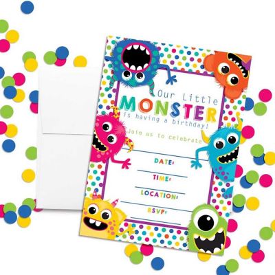 Cute Monsters Invitations 40pc. by AmandaCreation Image 3