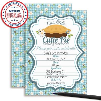 Cutie Pie Invitations 40pc. by AmandaCreation Image 2