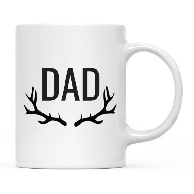 Dad Deer Antlers Ceramic Mug Image 2