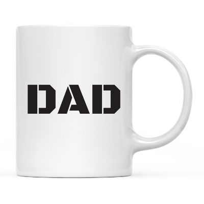 Dad Military Font Ceramic Mug Image 2
