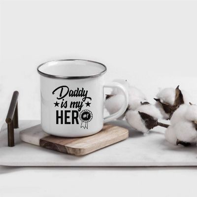 Daddy Is My Hero 11oz Campfire Mug Image 1
